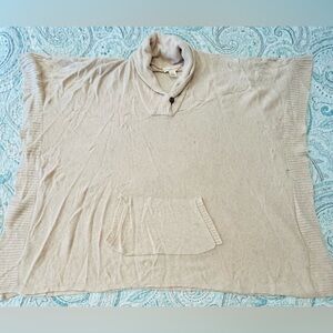Lovestitch Soft Poncho Sweater in Oatmeal - Labeled as Medium (fits like OSFA)